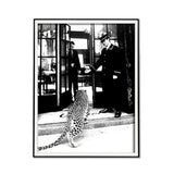 Luxury Leopard Jewelry Shop Canvas Art Print - 90cm x 135cm Framed Wall Decor