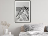 Vintage Feminist Fashion Wall Art - 50x70cm Canvas Print in Black Frame