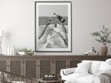 Vintage Feminist Fashion Wall Art - 50x70cm Canvas Print in Black Frame