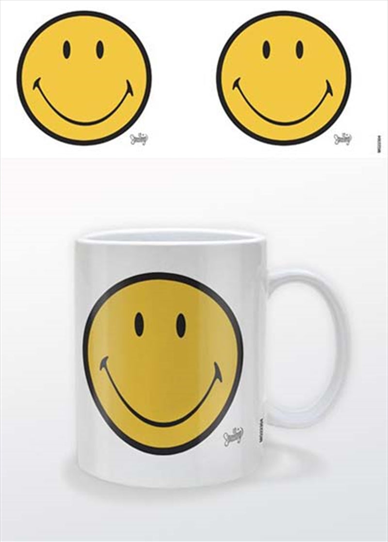 Retro Smiley Face Ceramic Coffee Cup