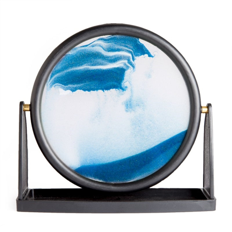 Circular Blue Sand Art Sculpture