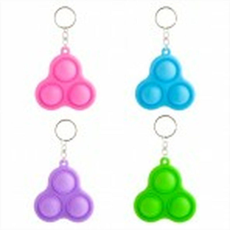 Triple Push And Pop Keychain (COLOUR SENT AT RANDOM)