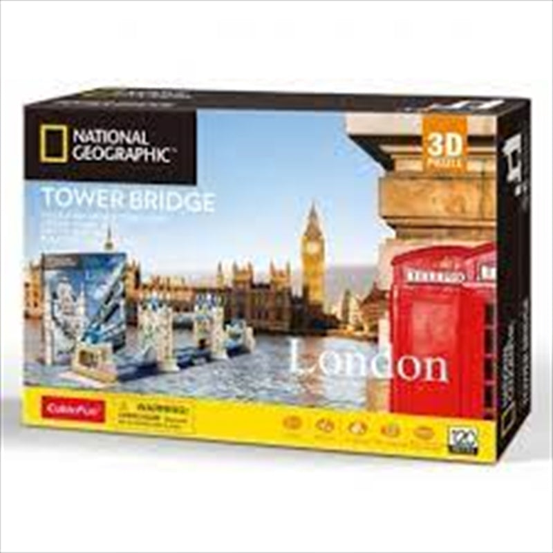 National Geographic 3D London Tower Bridge Puzzle - 120 Pieces