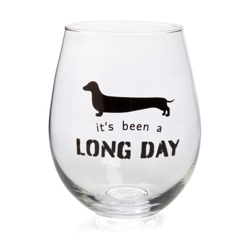 Dachshund Stemless Wine Glass