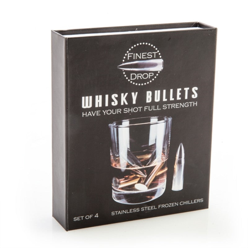 Chill Your Spirits: Set of 4 Stainless Steel Whisky Bullets