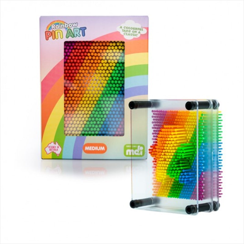 Colorful Mini Rainbow Pin Art Display