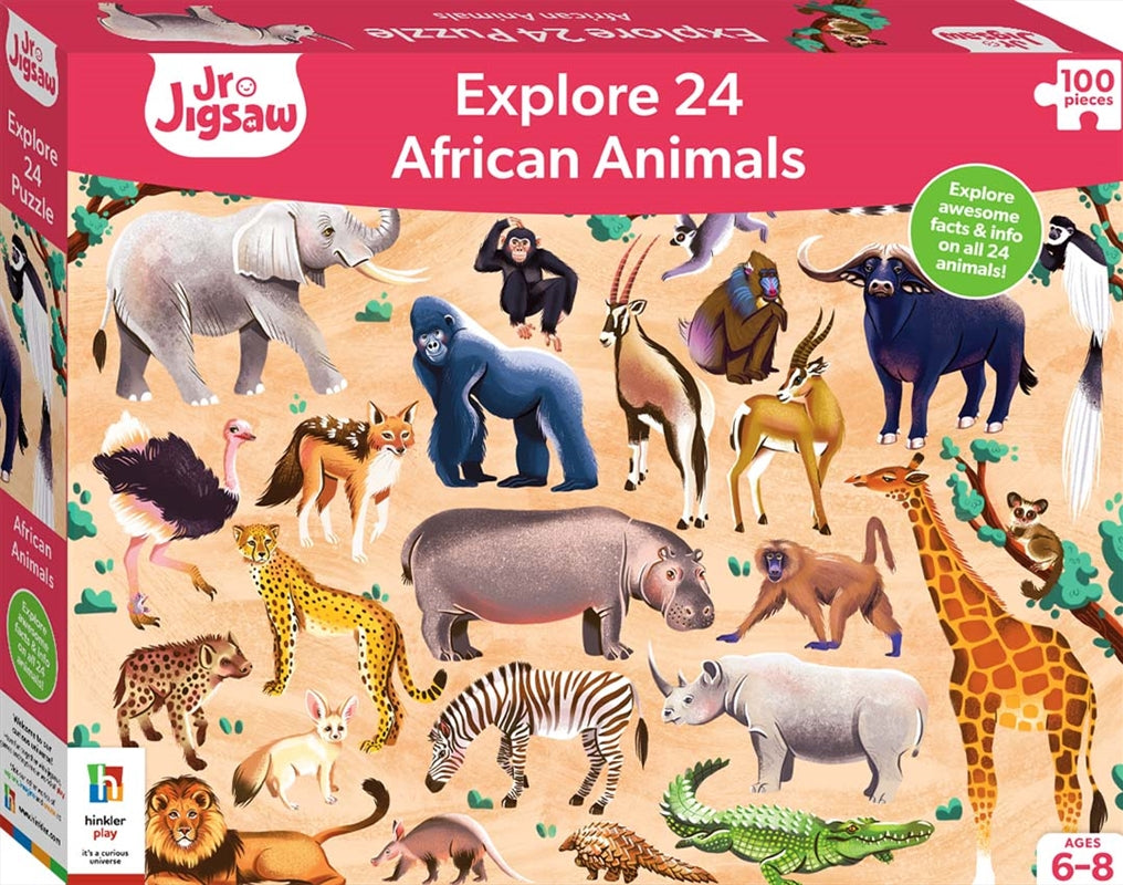 African Safari: 100-Piece Animal Discovery Puzzle for Kids