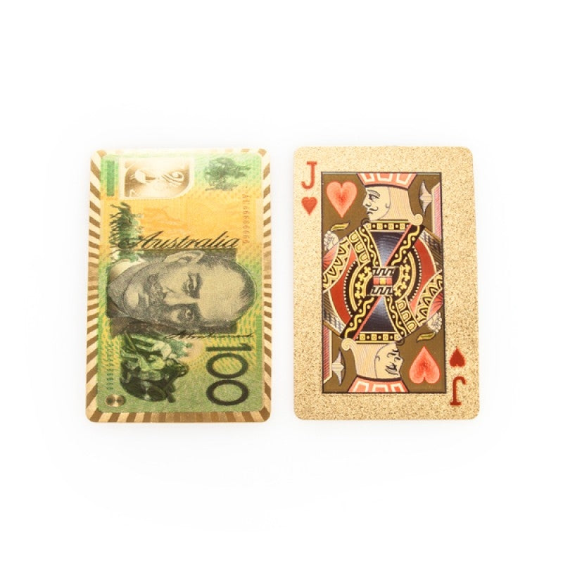 Gilded Aussie $100 Poker Cards