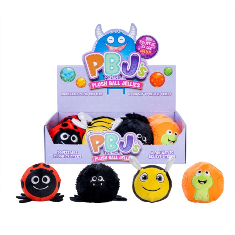 Squeezy Bug Plushies with Colorful Pop Jellies