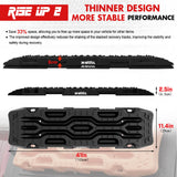 XBULL Rise Up Series 4X4 Recovery Tracks - 2PCS, 12T Capacity for Sand, Snow, and Mud with Mounting Accessories