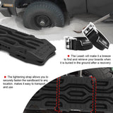 XBULL Rise Up Series 4X4 Recovery Tracks - 2PCS, 12T Capacity for Sand, Snow, and Mud with Mounting Accessories