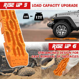 XBULL Rise Up Series 4WD Recovery Tracks - 2PCS Heavy-Duty Sand, Snow & Mud Boards with Mounting Accessories