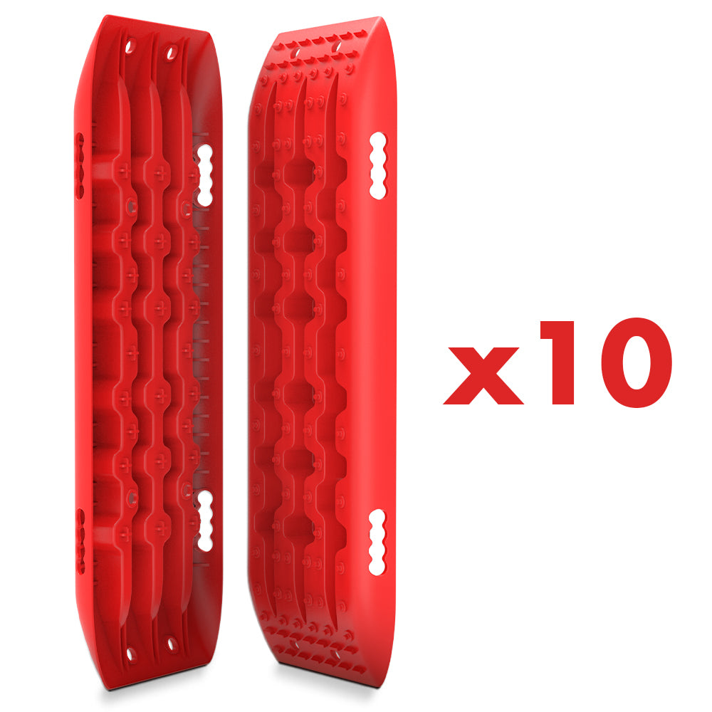 X-BULL 10 Pairs Recovery tracks Boards 10T / Sand tracks/ Mud tracks Gen 2.0 Red