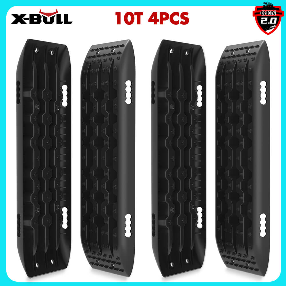 X-BULL Recovery Tracks Gen 2.0 10T Sand Mud Snow 2 Pairs Offroad 4WD 4x4 2PC 91CM Black