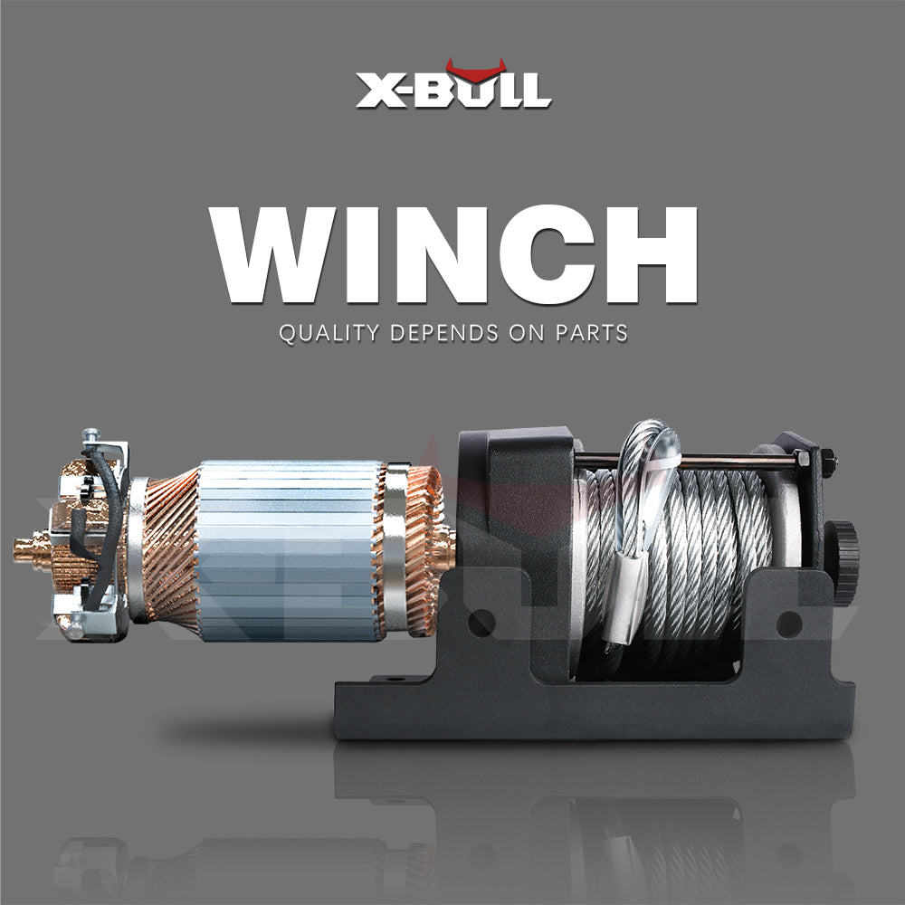 X-BULL 3000lbs Electric Winch with Steel Wire Cable - Dual Set for Boat, ATV, UTV, and Trailer Use