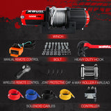 X-BULL 5000LBS 12V Electric Winch with Wireless Remote and 15.2M Steel Cable for ATV, UTV, and Boat