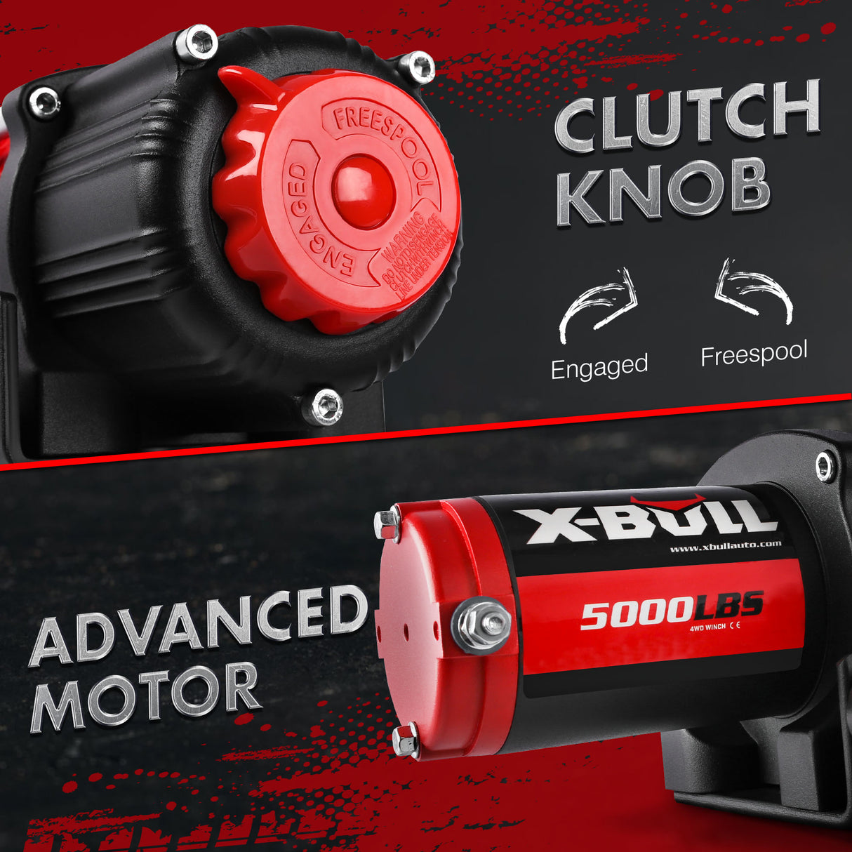 X-BULL 5000LBS 12V Electric Winch with Wireless Remote and 15.2M Steel Cable for ATV, UTV, and Boat