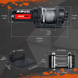 X-BULL 4500lbs Heavy-Duty 12V Electric Winch with Steel Wire Cable for Boats, ATVs, UTVs, and Trailers - Pack of 4 Units