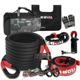 X-BULL Ultimate Off-Road Recovery Kit: Kinetic Rope, Snatch Strap & Soft Shackles for 4WD Adventures