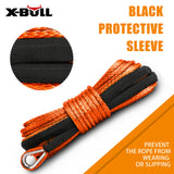 Heavy-Duty X-BULL Dyneema Synthetic Winch Rope 5.5mm x 13m for Off-Road Recovery