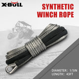 X-BULL Winch Rope 5.5mm x 13m Dyneema Synthetic Rope Tow Recovery Offroad 4wd4x4