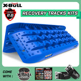 X-BULL Gen 2.0 Recovery Tracks - 2pcs Heavy-Duty Sand/Snow/Mud Traction Boards for 10T 4WD Vehicles - Blue