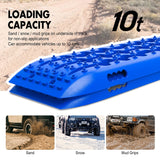 X-BULL Gen 2.0 Recovery Tracks - 2pcs Heavy-Duty Sand/Snow/Mud Traction Boards for 10T 4WD Vehicles - Blue