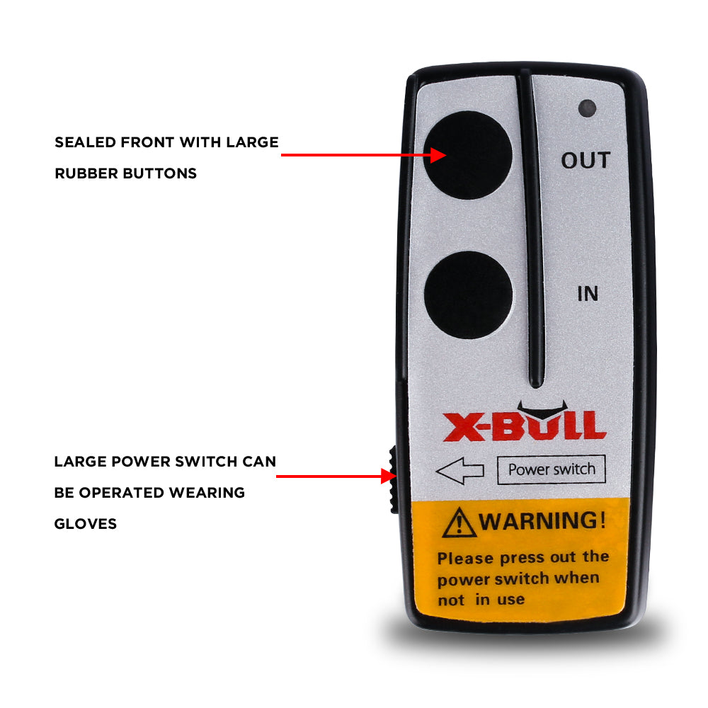 X-BULL Dual Wireless Winch Remote Control System - 150ft Range for 12V Vehicles