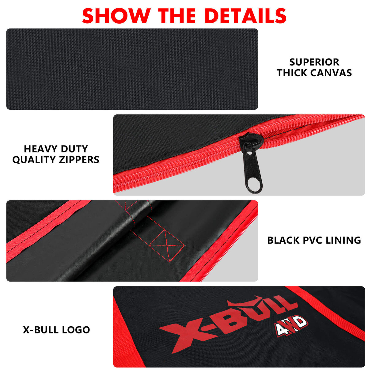 X-BULL Heavy-Duty 4x4 Recovery Tracks Storage Bag - Black Nylon