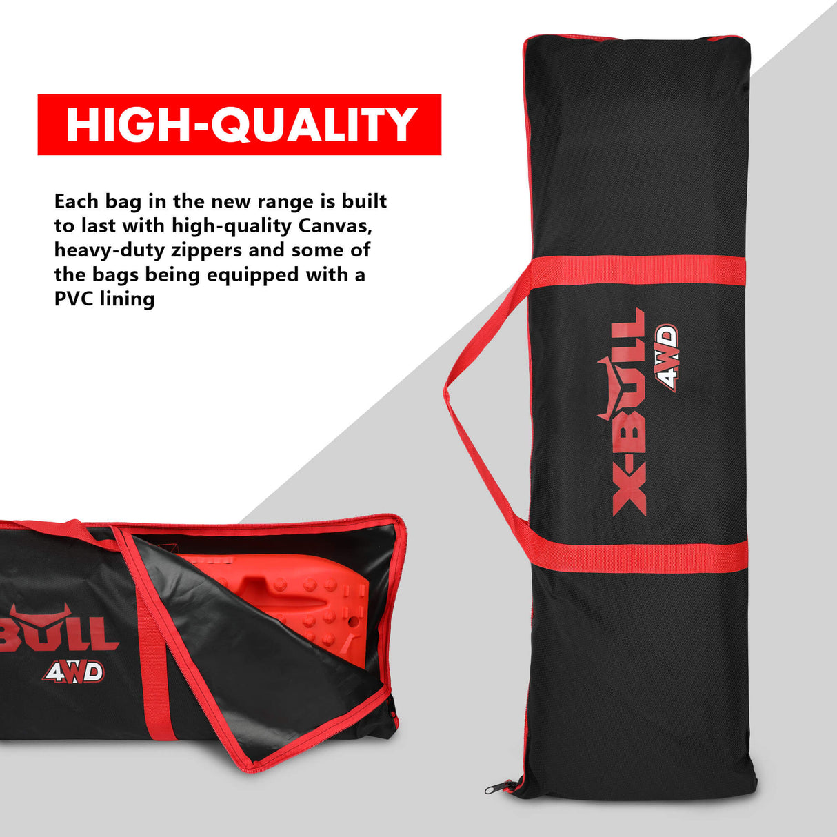 X-BULL Heavy-Duty 4x4 Recovery Tracks Storage Bag - Black Nylon