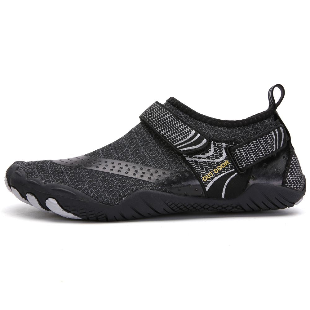 Men Women Water Shoes Barefoot Quick Dry Aqua Sports Shoes - Black Size EU39 = US6