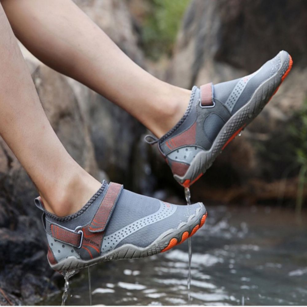 Men Women Water Shoes Barefoot Quick Dry Aqua Sports Shoes - Grey Size EU41 = US7.5