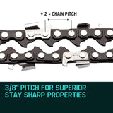 2 X 10 Baumr-AG Chainsaw Chain Bar Replacement for SX25 25CC Arborist Saws