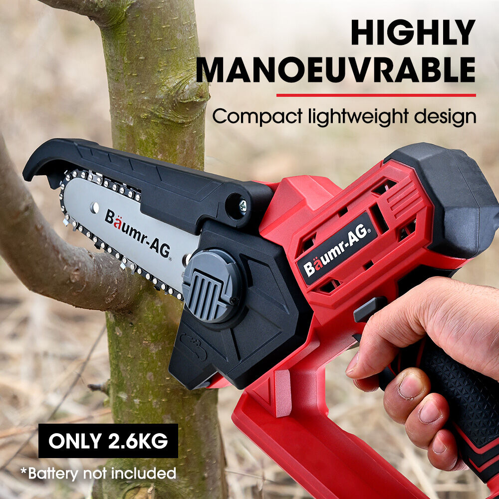 BAUMR-AG SW1 20V Cordless Mini Chainsaw Skin Only, Electric Battery Powered Tree Pruner