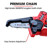 BAUMR-AG SW1 20V Cordless Mini Chainsaw Skin Only, Electric Battery Powered Tree Pruner