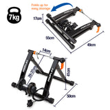 PROFLEX Indoor Bicycle Trainer - Bike Cycling Stationary Magnetic Stand Training - 45-Degree Angle