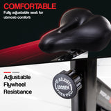 PROFLEX Commercial Spin Bike Flywheel Exercise Home Workout Gym - Red - Side View