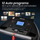 PROFLEX TRX4 Electric Treadmill, Medium Size, Foldable, Suspension, Bluetooth, USB/MP3, Pulse Sensors, Fitness Tracker