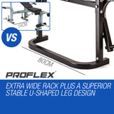 PROFLEX 7in1 Weight Bench Press Multi-Station Home Gym Leg Curl Equipment Set - Side View