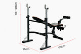 PROFLEX Weight Bench Workout Gym Press Adjustable Home Lifting Fitness Incline - Rear View