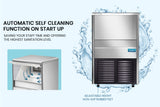 POLYCOOL Commercial Ice Maker Machine, up to 45kg/24hr, Donper Compressor, Undercounter, Freestanding