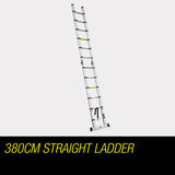 Bullet 3.8m Multipurpose Telescopic Folding Ladder Aluminium Alloy Extension