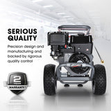 JET-USA 5000PSI Commercial Petrol Powered High Pressure Washer, 15HP 420cc, Italian Made Adjustable AR Pump, 20m Hose - TX870