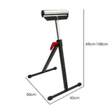 Baumr-AG Height Adjustable Roller Support Stand, 60kg Capacity, Folding