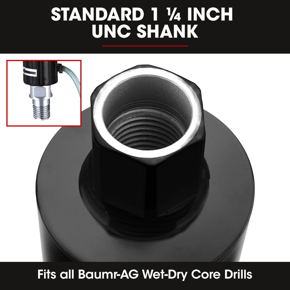 Baumr-AG Diamond Core Drill Bit 89mm Concrete Wet Dry Tile Stone Brick Marble 1-1/4 UNC