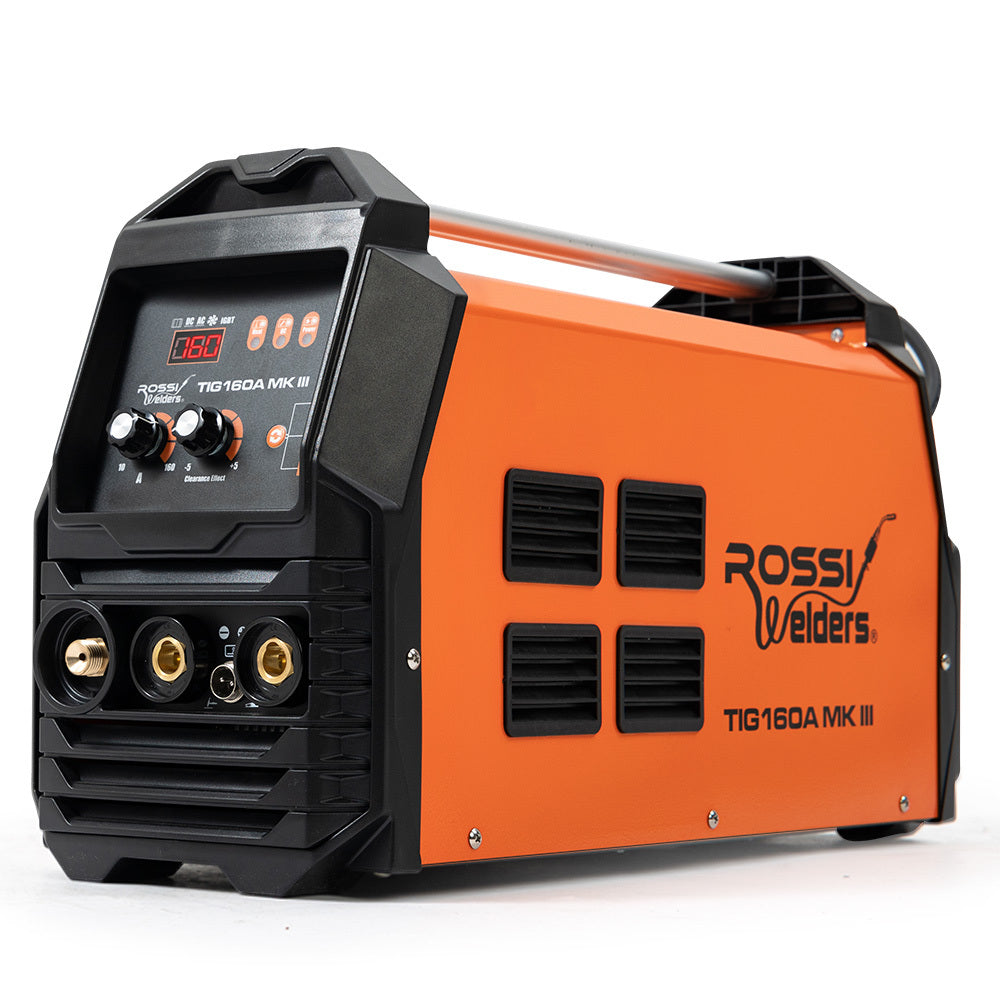 ROSSI 160 Amp AC DC TIG MMA ARC Stick Inverter Welder, Ideal for Aluminium and Copper Welding, 15A Plug