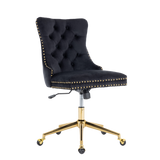 Velvet Home Office Chair- Black