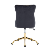 Velvet Home Office Chair- Black