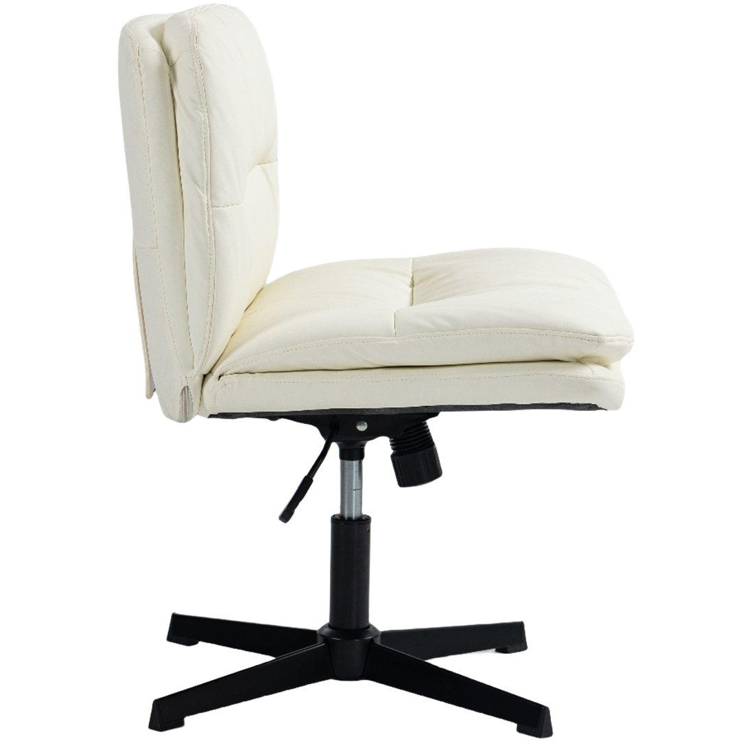 Faux Leather Home Office Chair -Beige