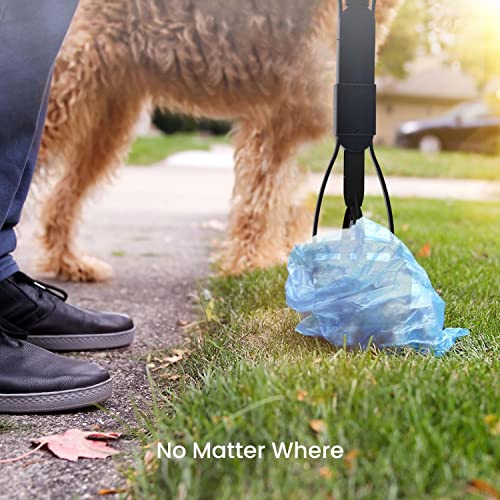 Ergonomic Long-Handled Pet Waste Scooper in Black